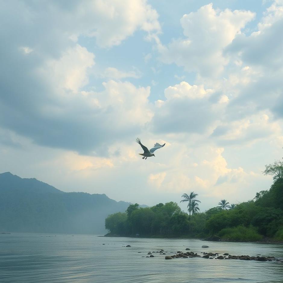 Dream : Flying over a river in a dream