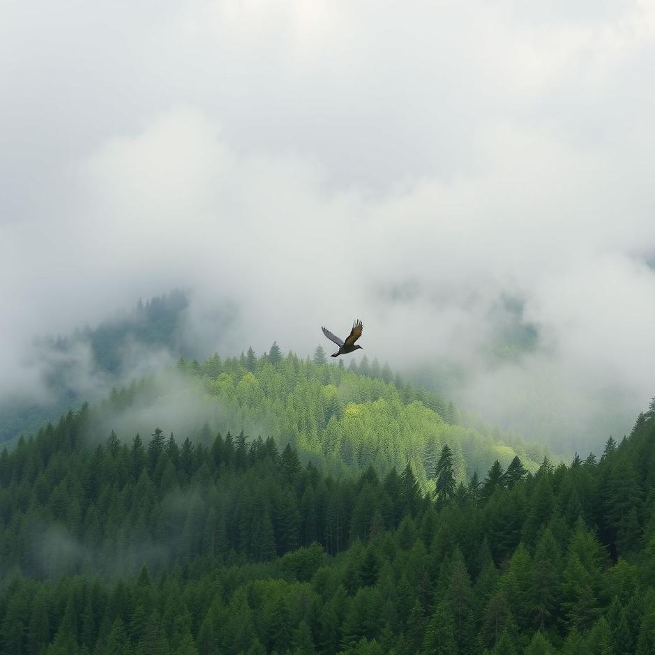 Dream : Flying over the forest in a dream