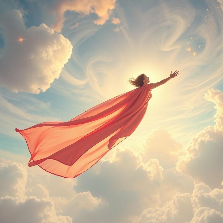Dream : Flying with a cape in a dream