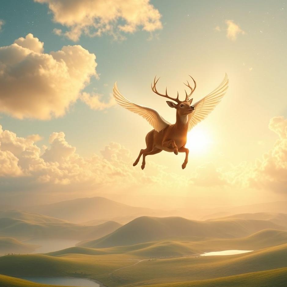 Dream : Flying with a deer in a dream