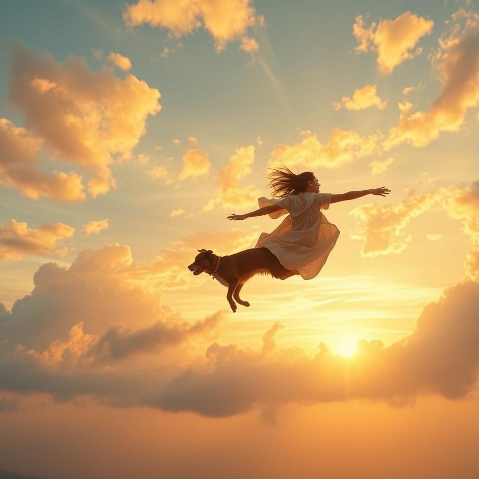 Dream : Flying with a dog in a dream