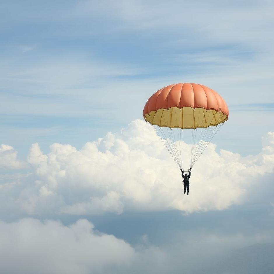 Dream : Flying with a parachute in a dream