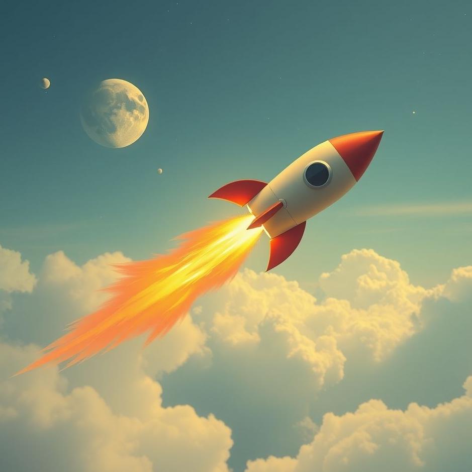 Dream : Flying with a rocket in a dream