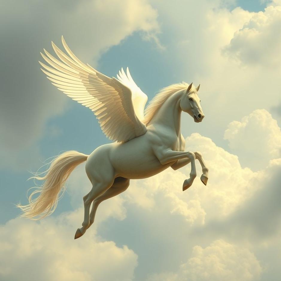 Dream : Flying with a winged horse in a dream