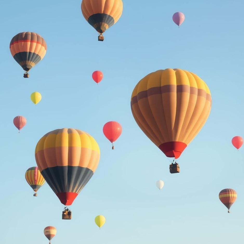 Dream : Flying with colorful balloons in a dream