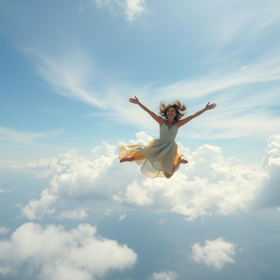 Dream : Flying with joy in a dream