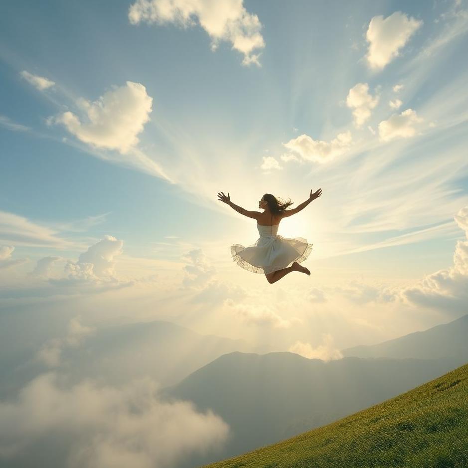 Dream : Flying with open arms in a dream