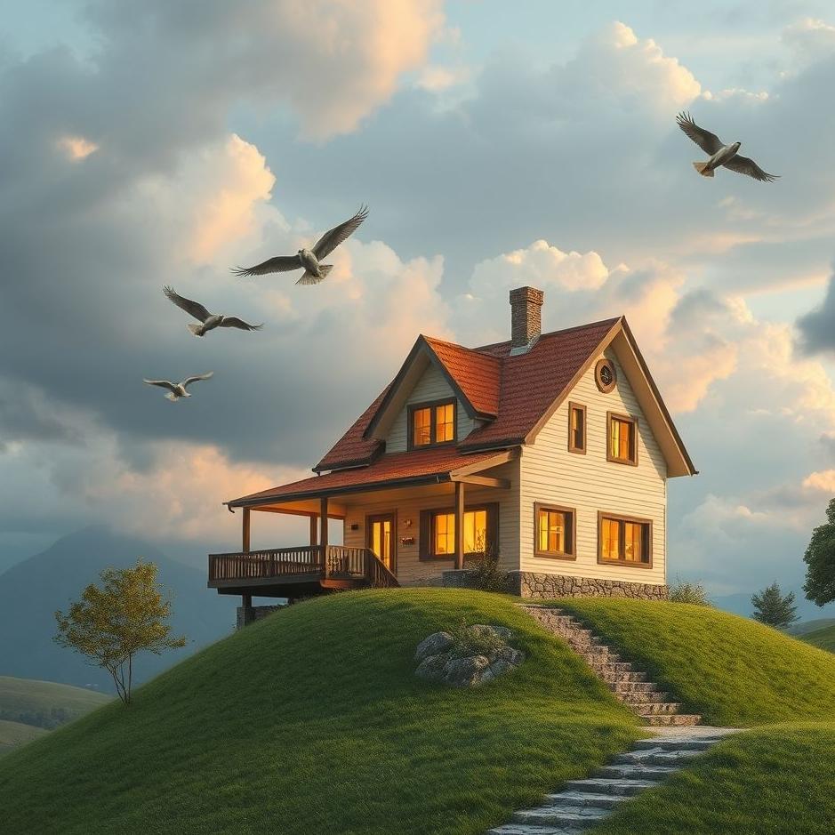 Dream : Flying with the house in a dream