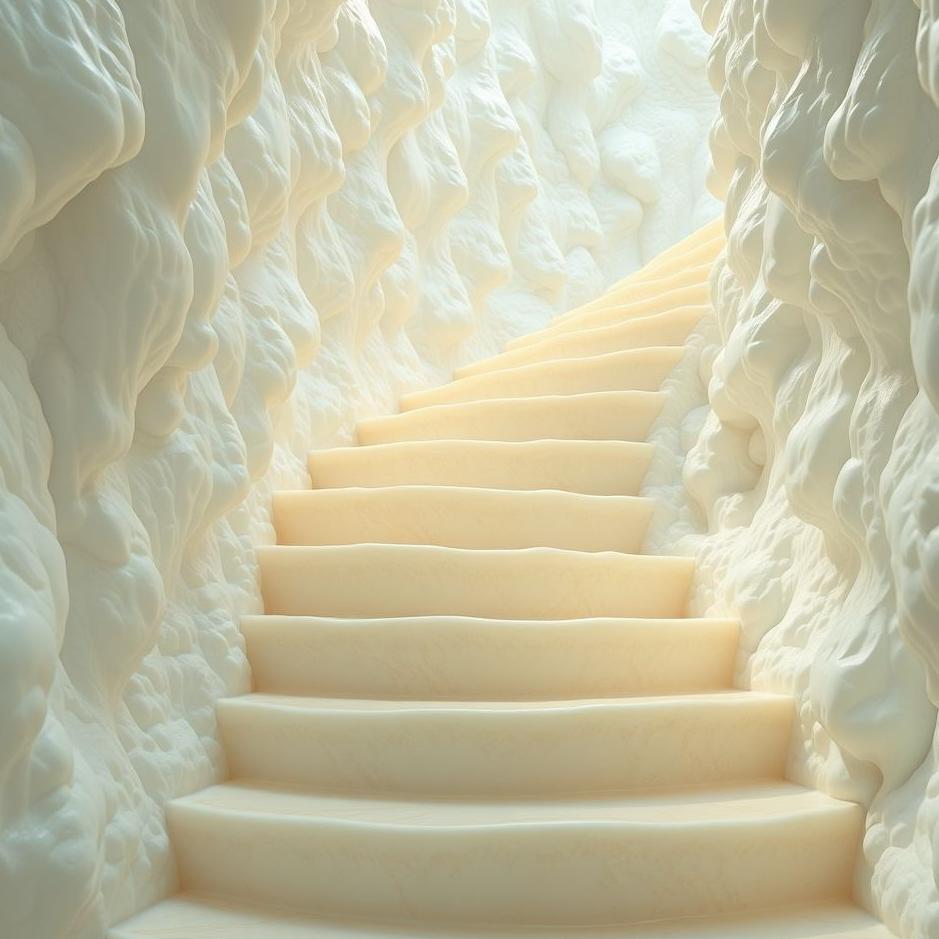 Dream : Foamy staircase in a dream
