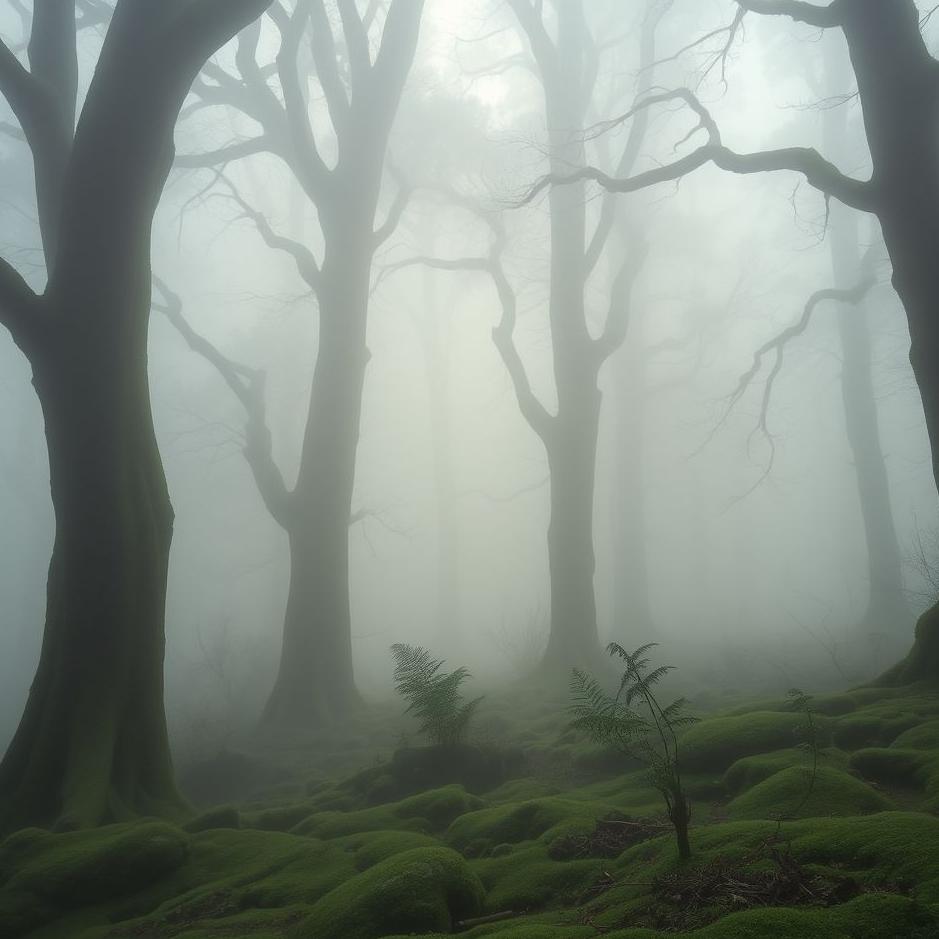 Dream : Foggy forest in a dream