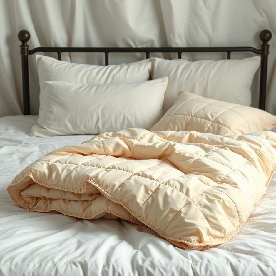 Dream : Folded bed quilt in a dream