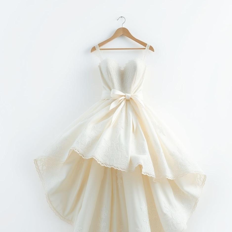 Dream : Folded wedding dress in a dream