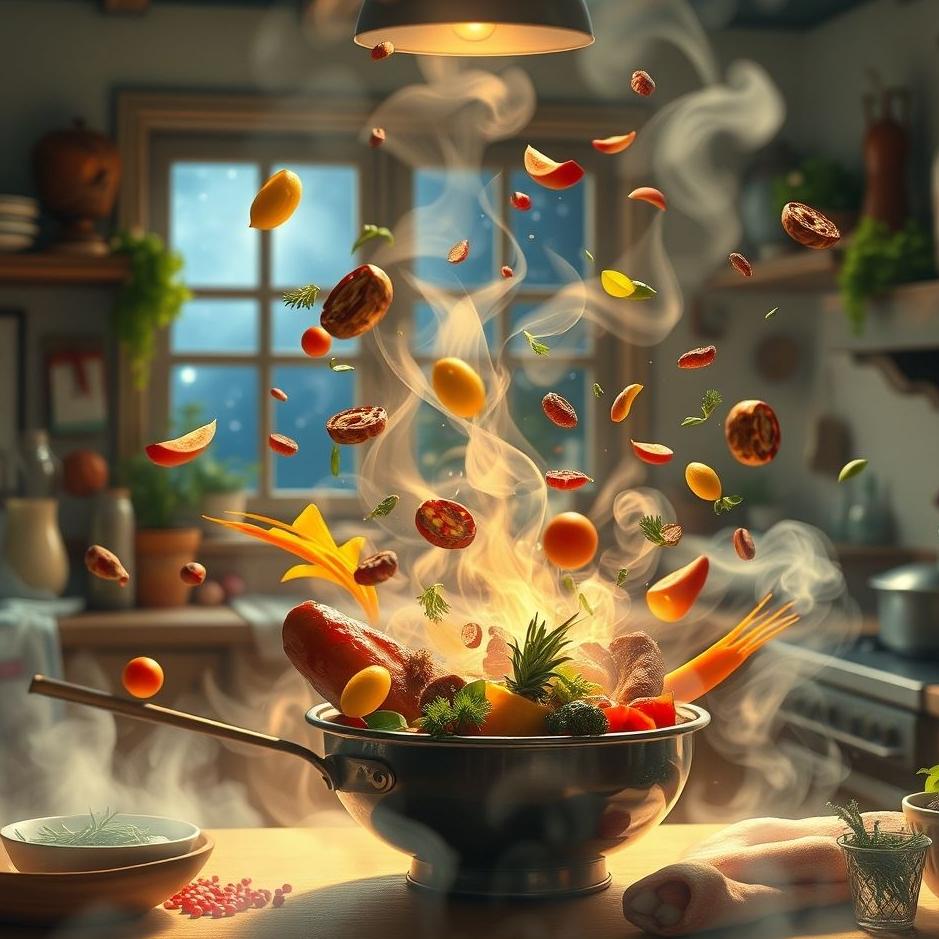 Dream : Food being cooked at home in a dream