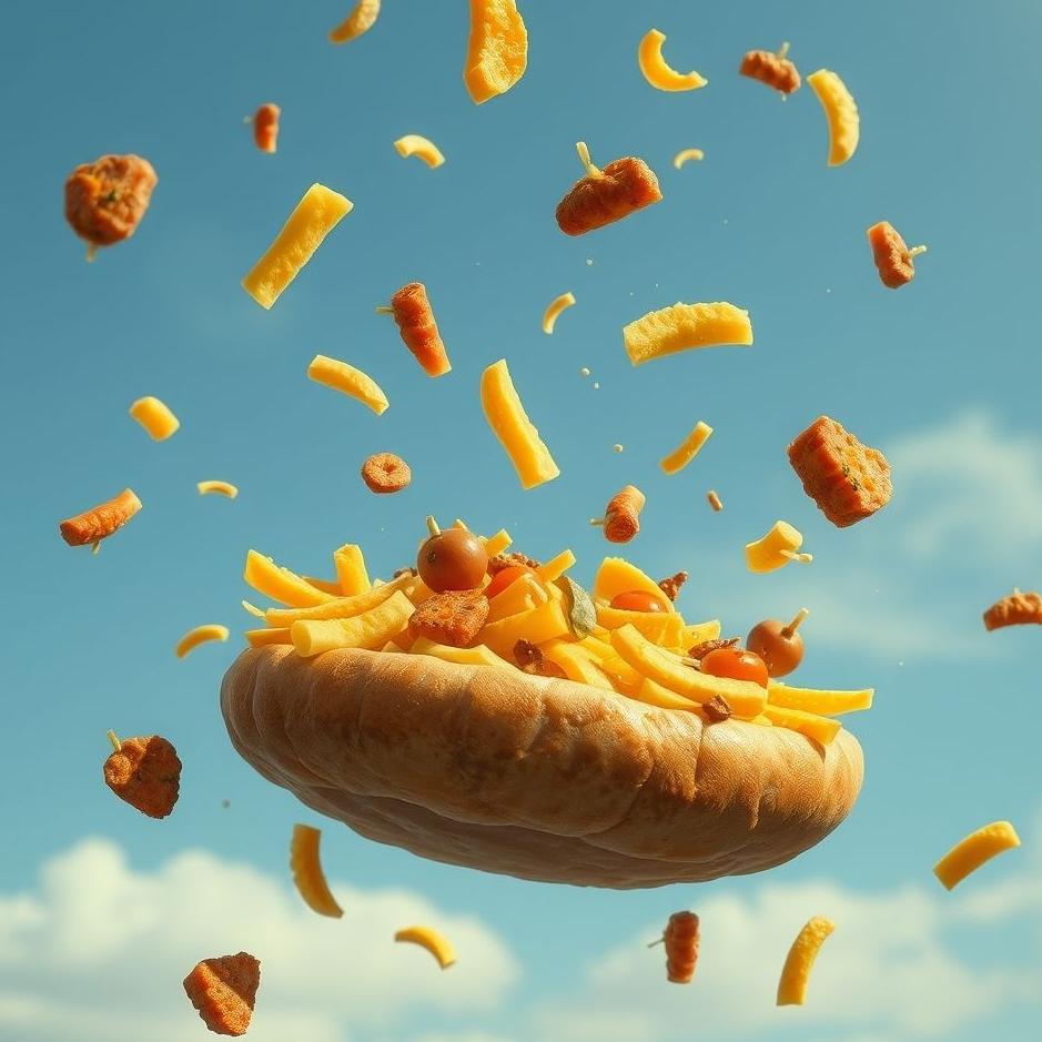 Dream : Food falling from the sky in a dream