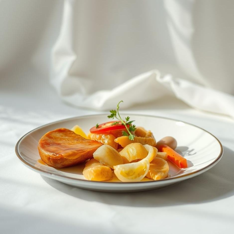 Dream : Food on a porcelain plate in a dream