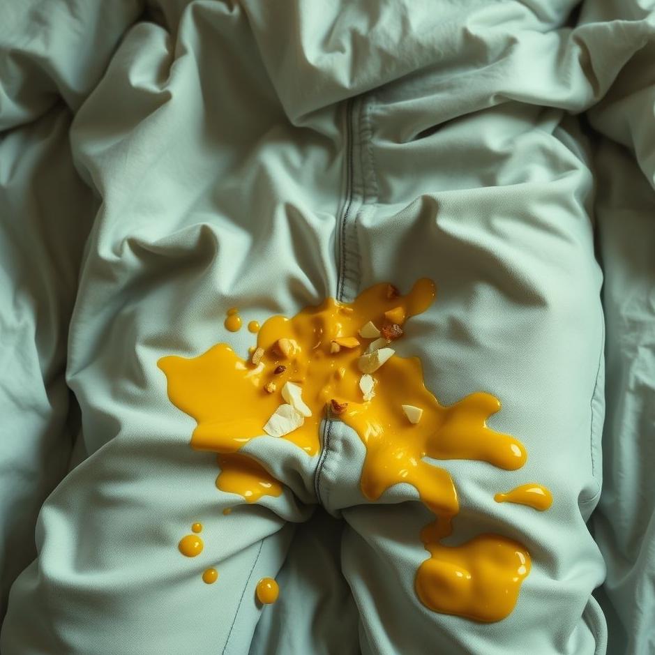 Dream : Food spilled on pants in a dream