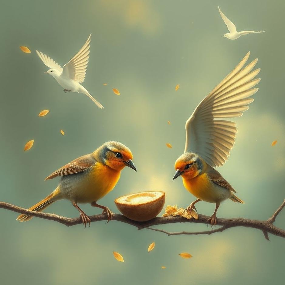 Dream : Fooding birds in a dream