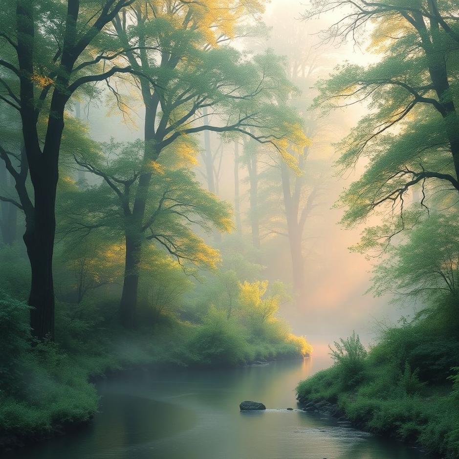 Dream : Forest and a river in a dream