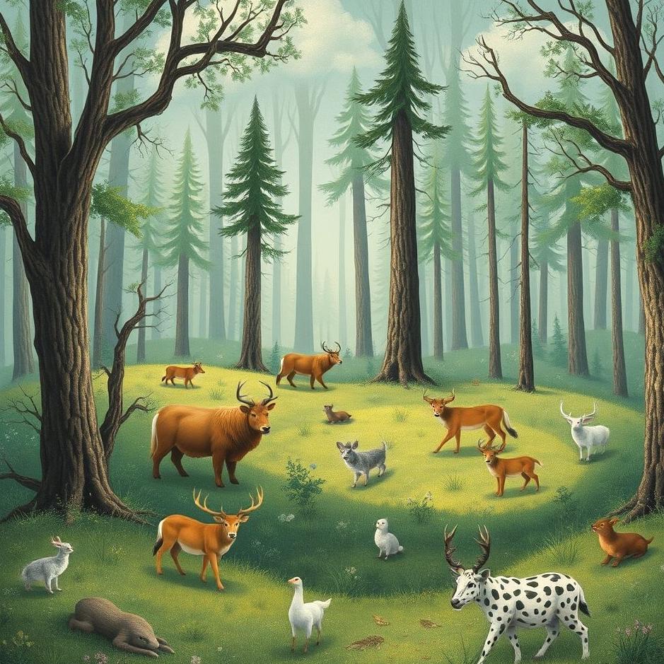 Dream : Forest and animals in a dream