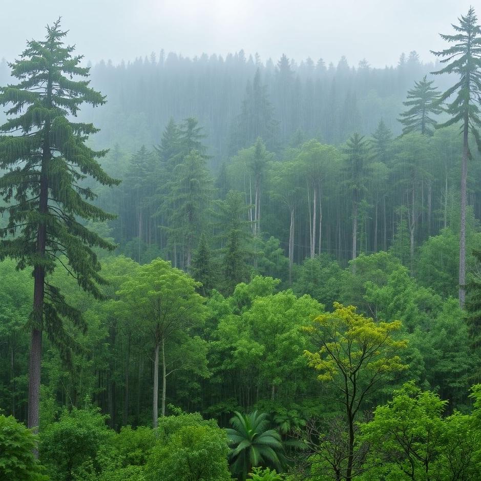 Dream : Forest and rain in a dream