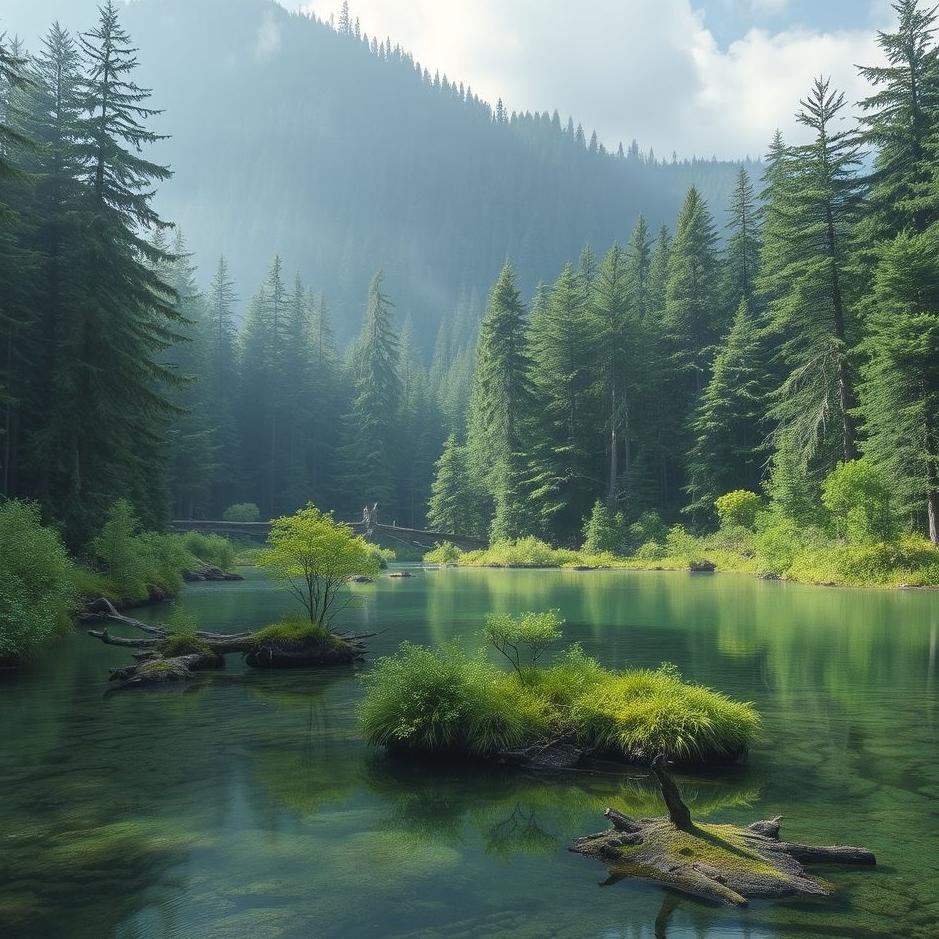 Dream : Forest and water in a dream
