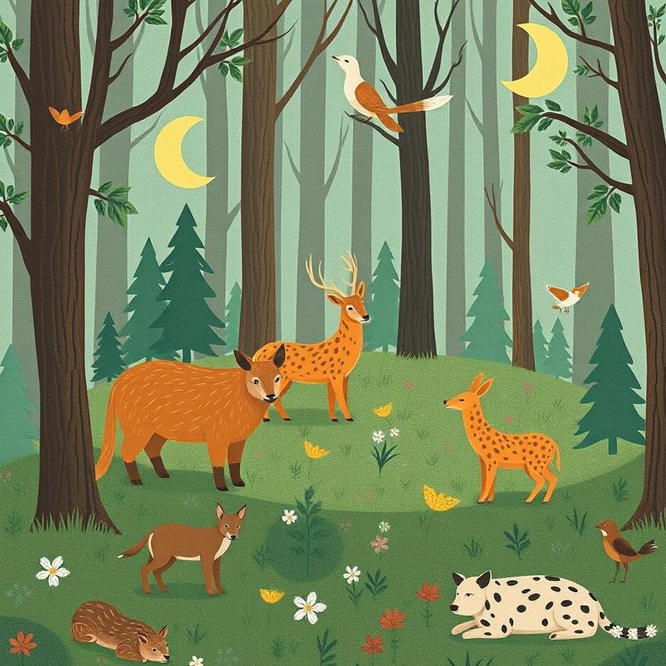 Dream : Forest animals in a dream