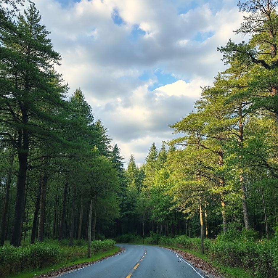 Dream : Forest road in a dream