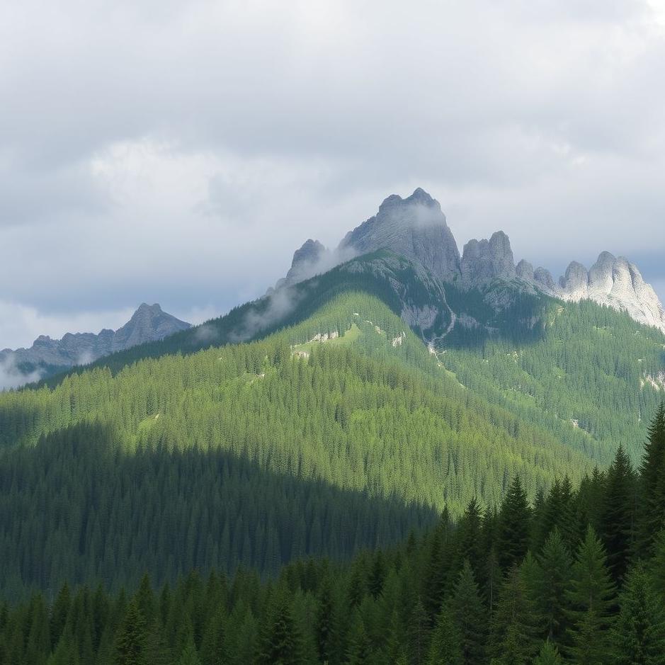 Dream : Forested mountain in a dream