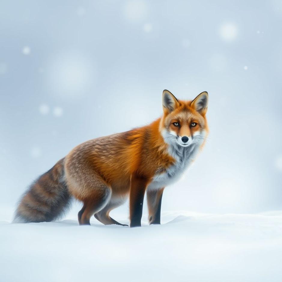 Dream : Fox on the snow in a dream