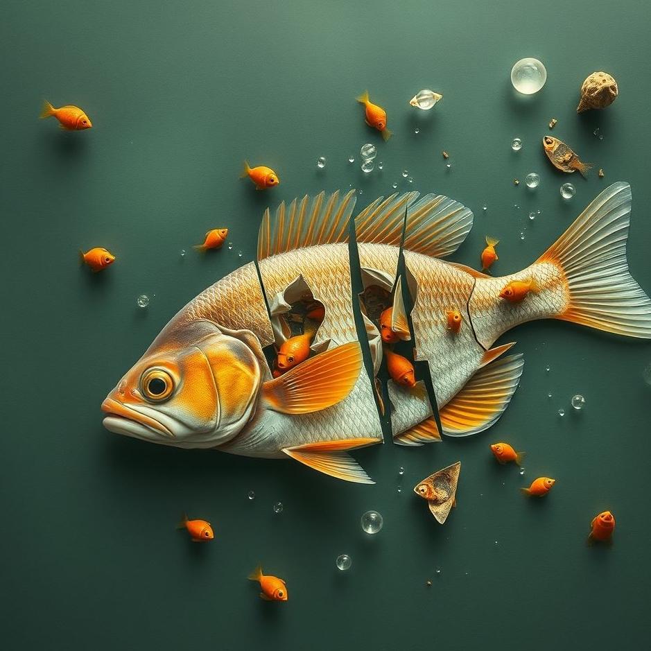 Dream : Fragmentation of fish in a dream