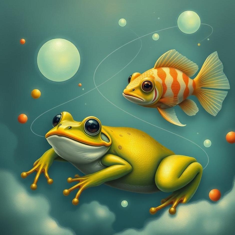 Dream : Frog and a fish in a dream