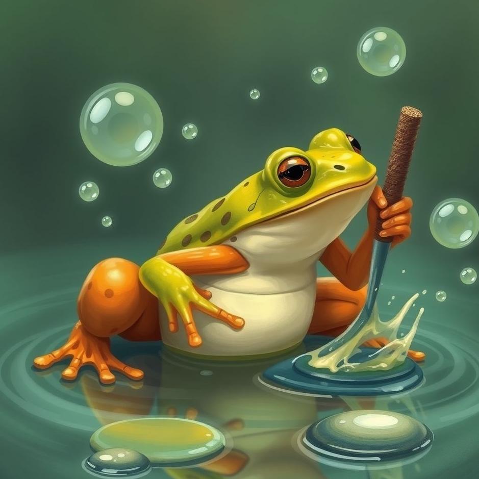 Dream : Frog cleaning in a dream