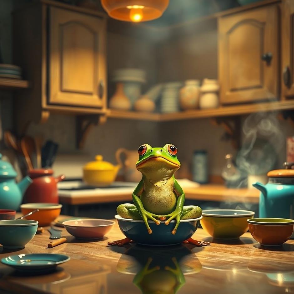 Dream : Frog in the kitchen in a dream