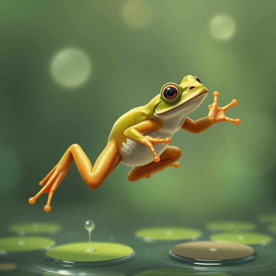 Dream : Frog jumping in a dream