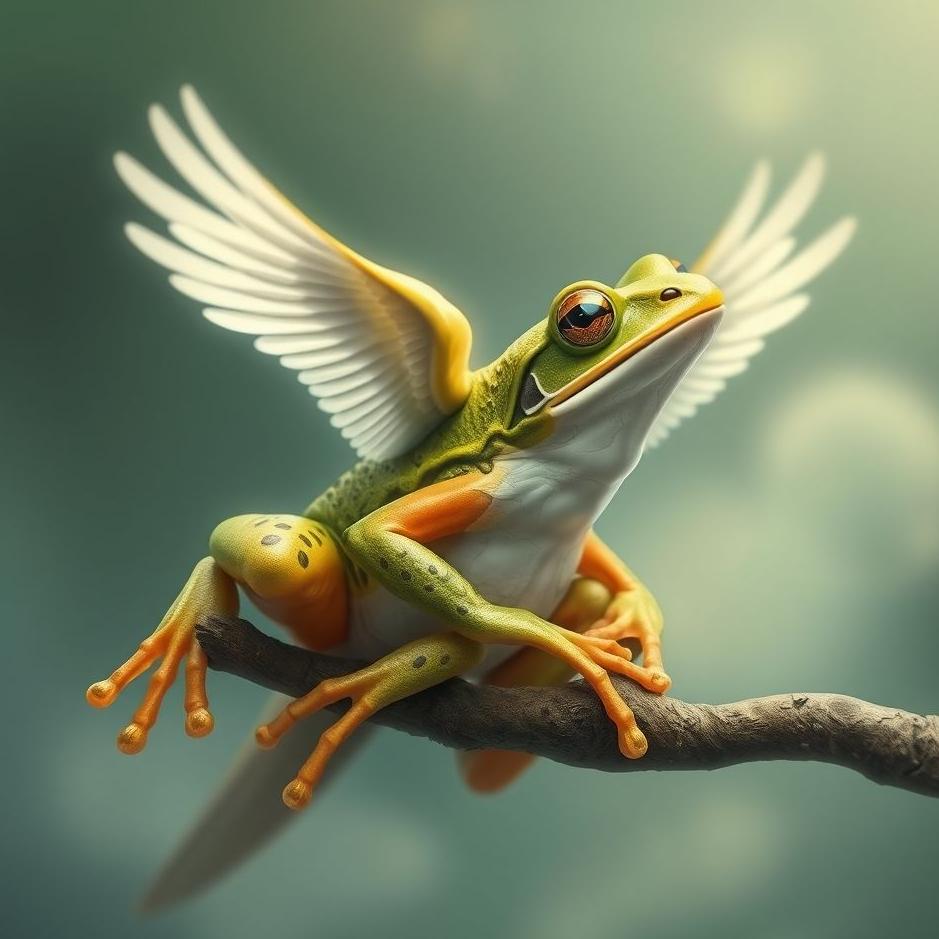 Dream : Frog turning into a bird in your dream
