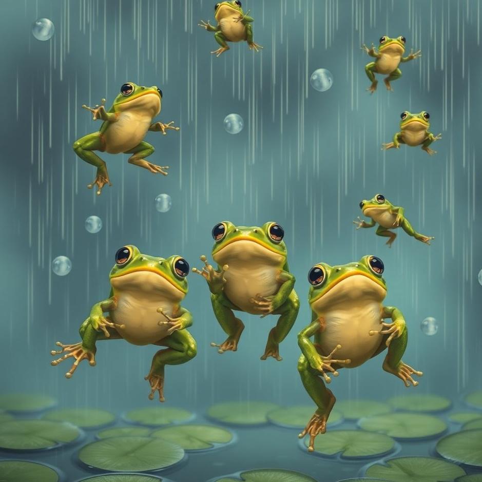 Dream : Frogs raining from the sky in a dream
