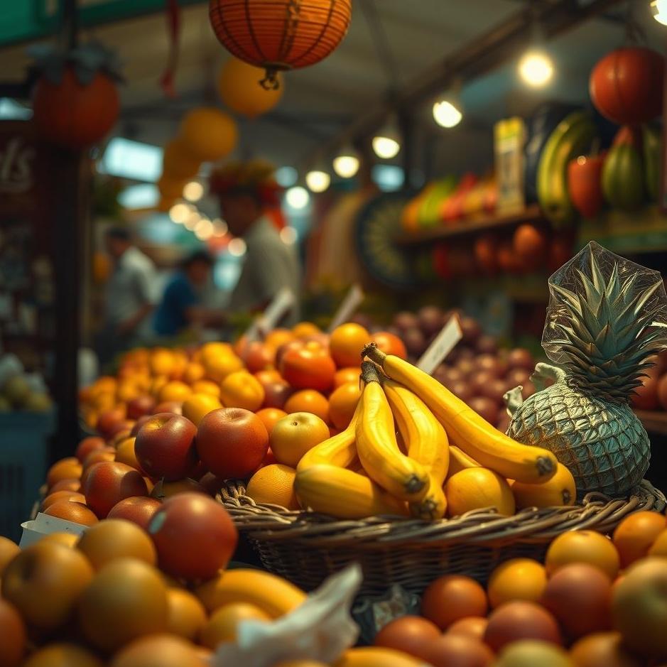 Dream : Fruit in a market in a dream