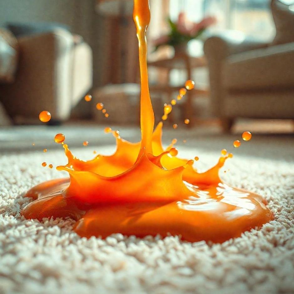 Dream : Fruit juice spilled on the carpet in a dream
