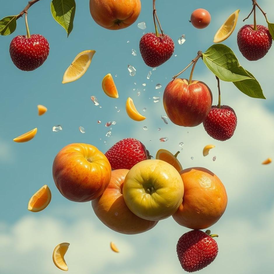 Dream : Fruits falling in a dream