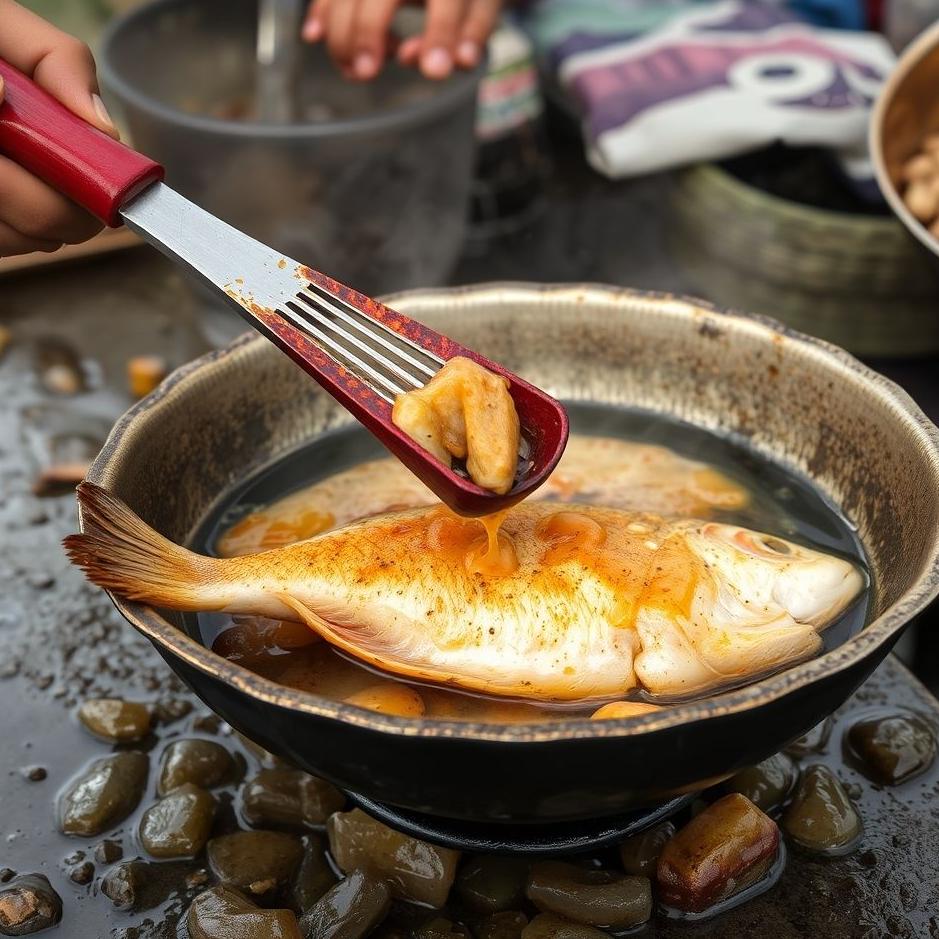 Dream : Frying and feeding fish