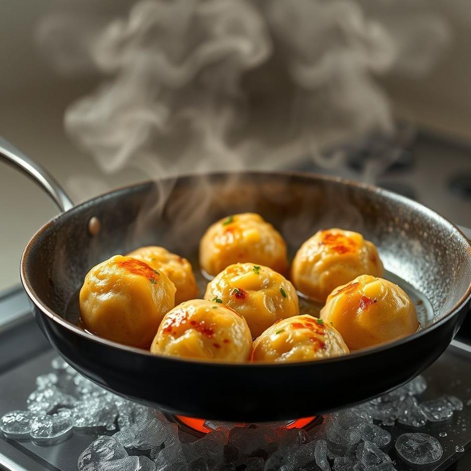 Dream : Frying potato meatballs in a dream