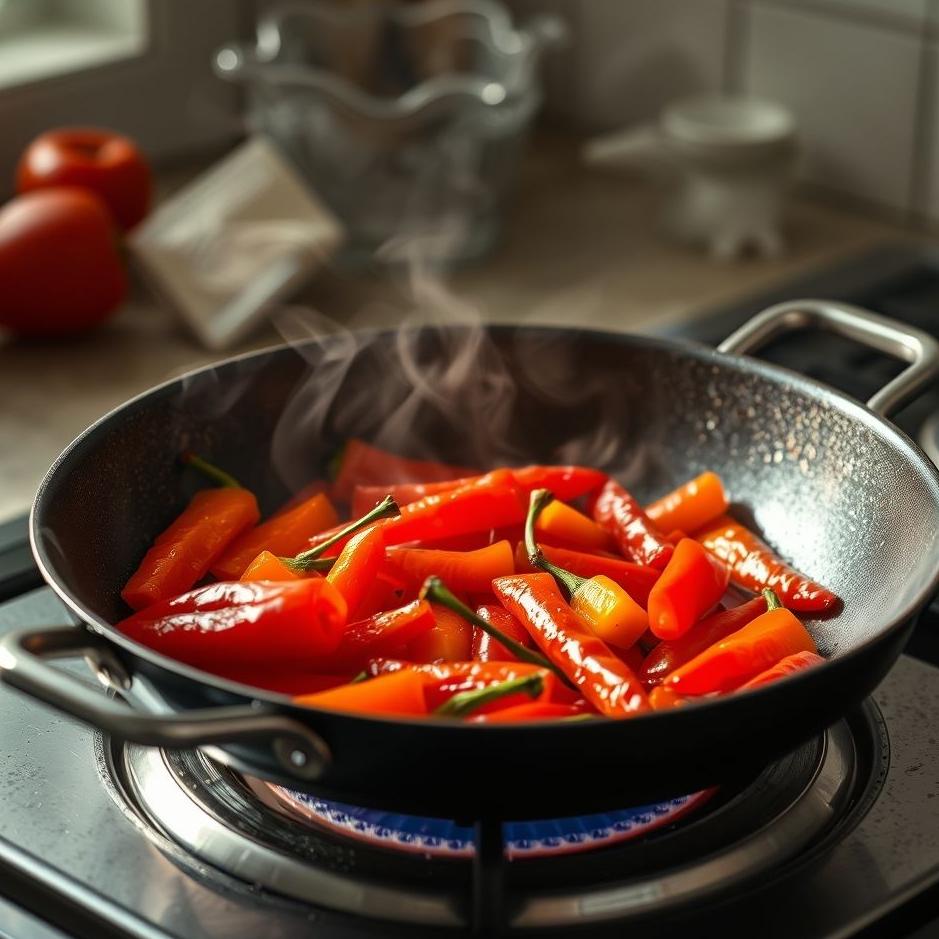 Dream : Frying red peppers in your dream