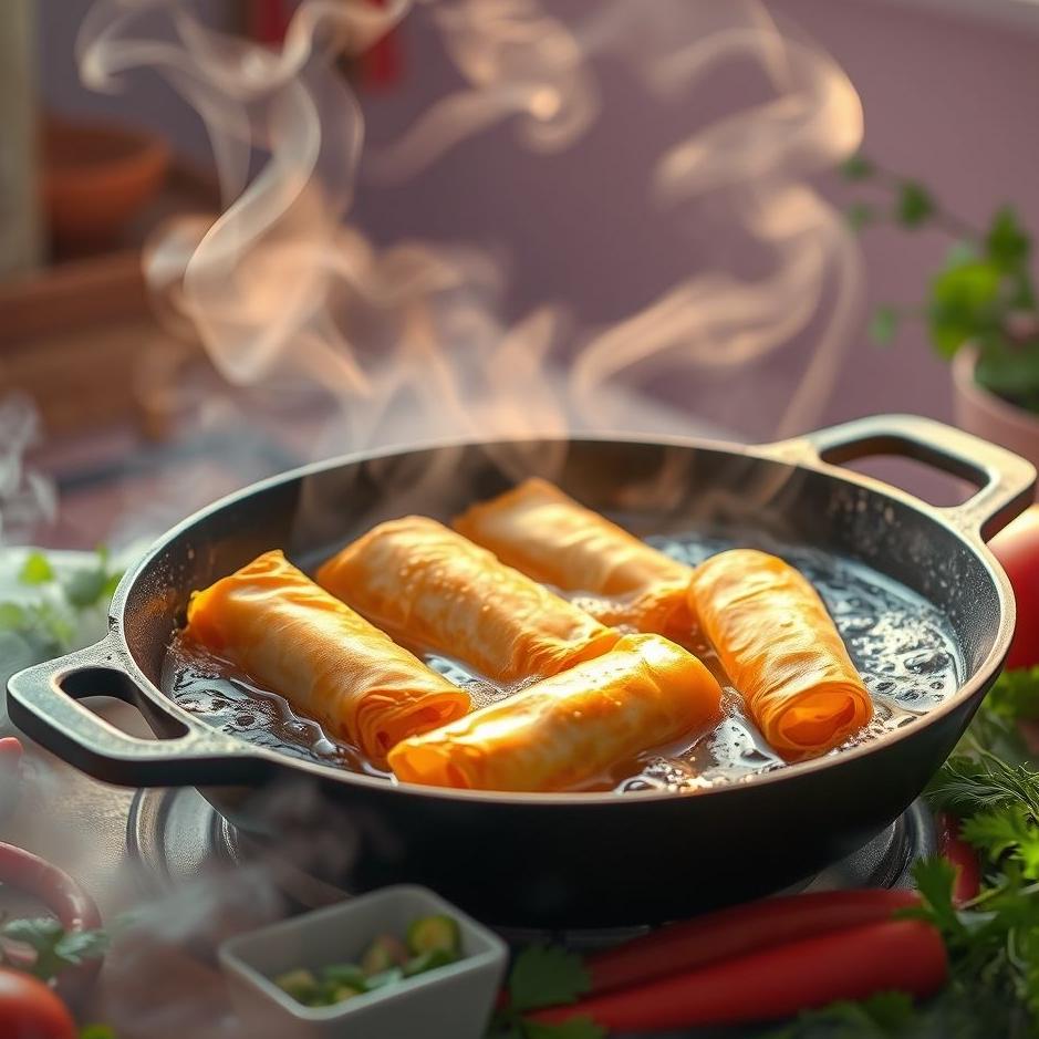 Dream : Frying spring rolls in a dream