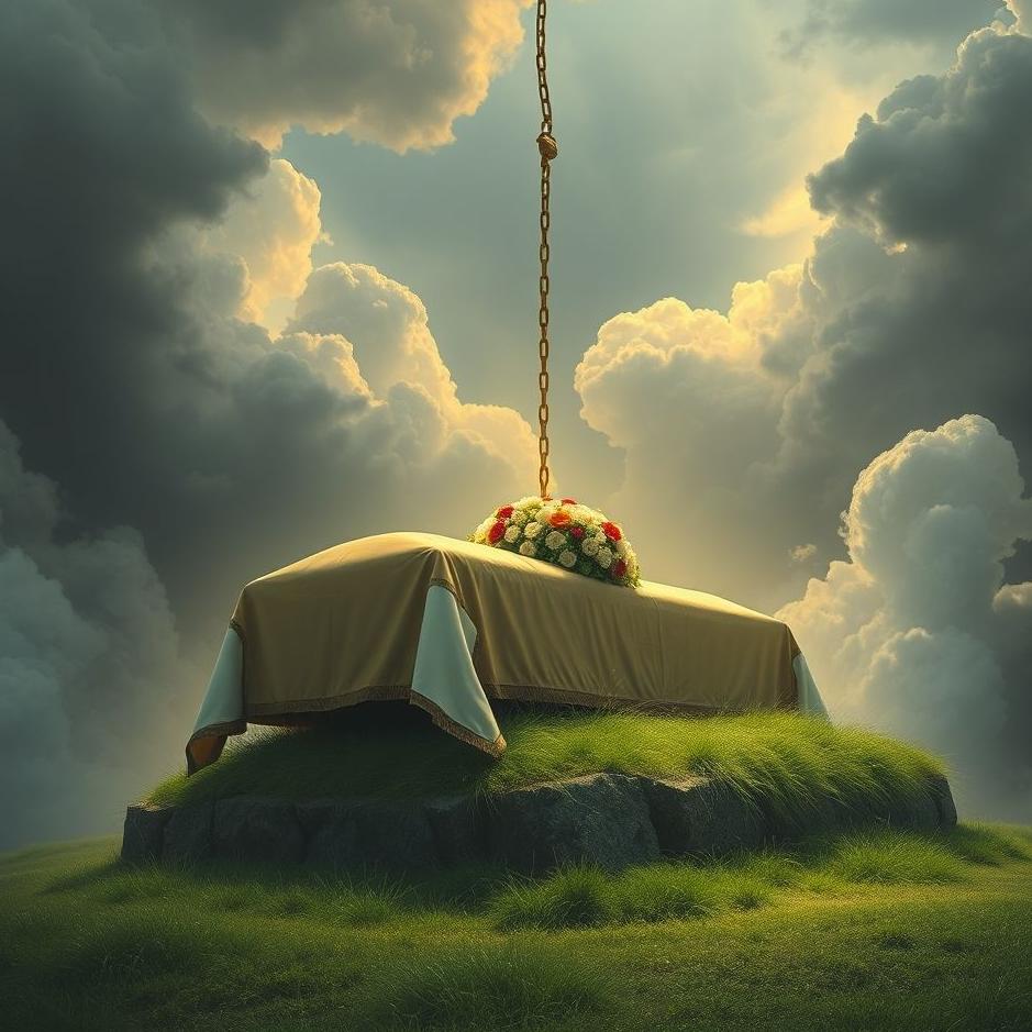 Dream : Funeral being lowered into a grave in a dream