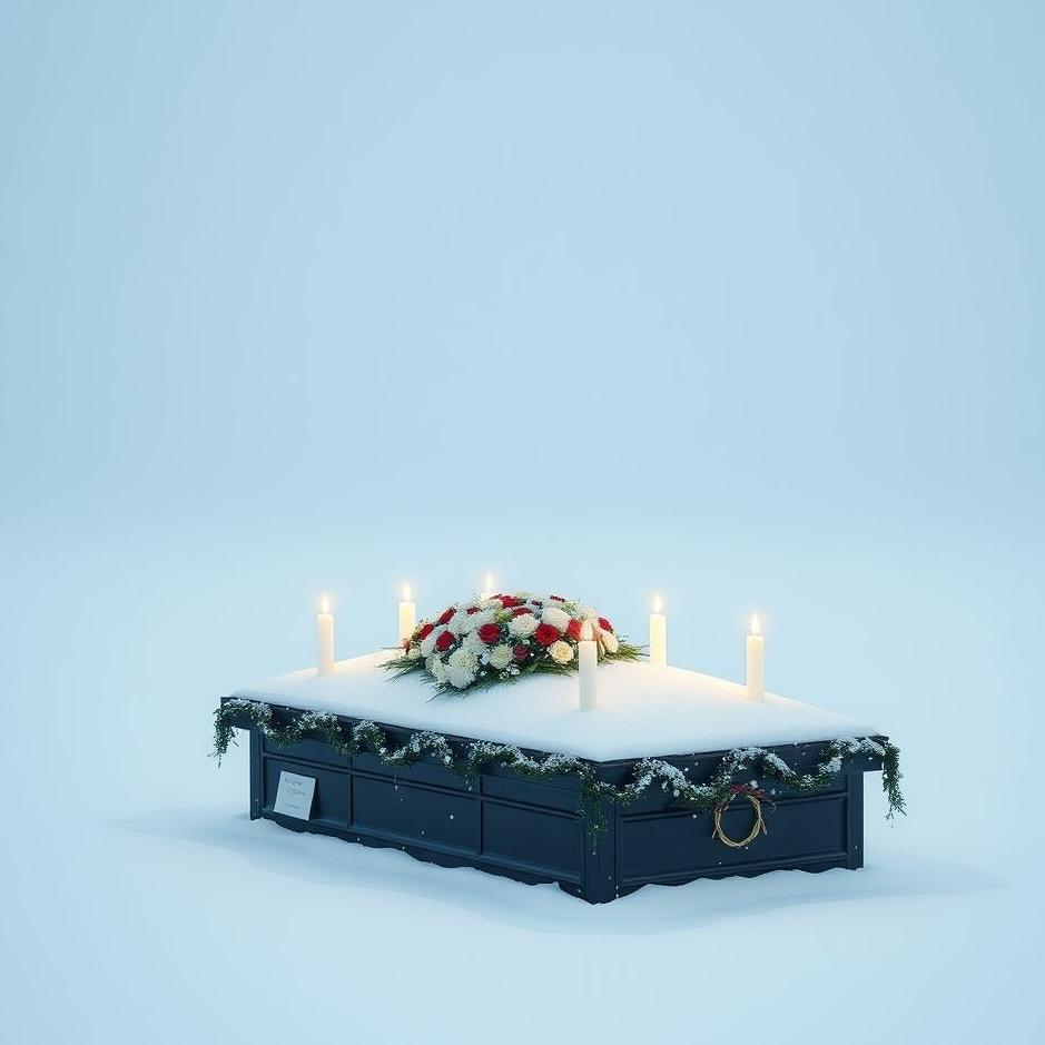 Dream : Funeral in the air in the snow in a dream