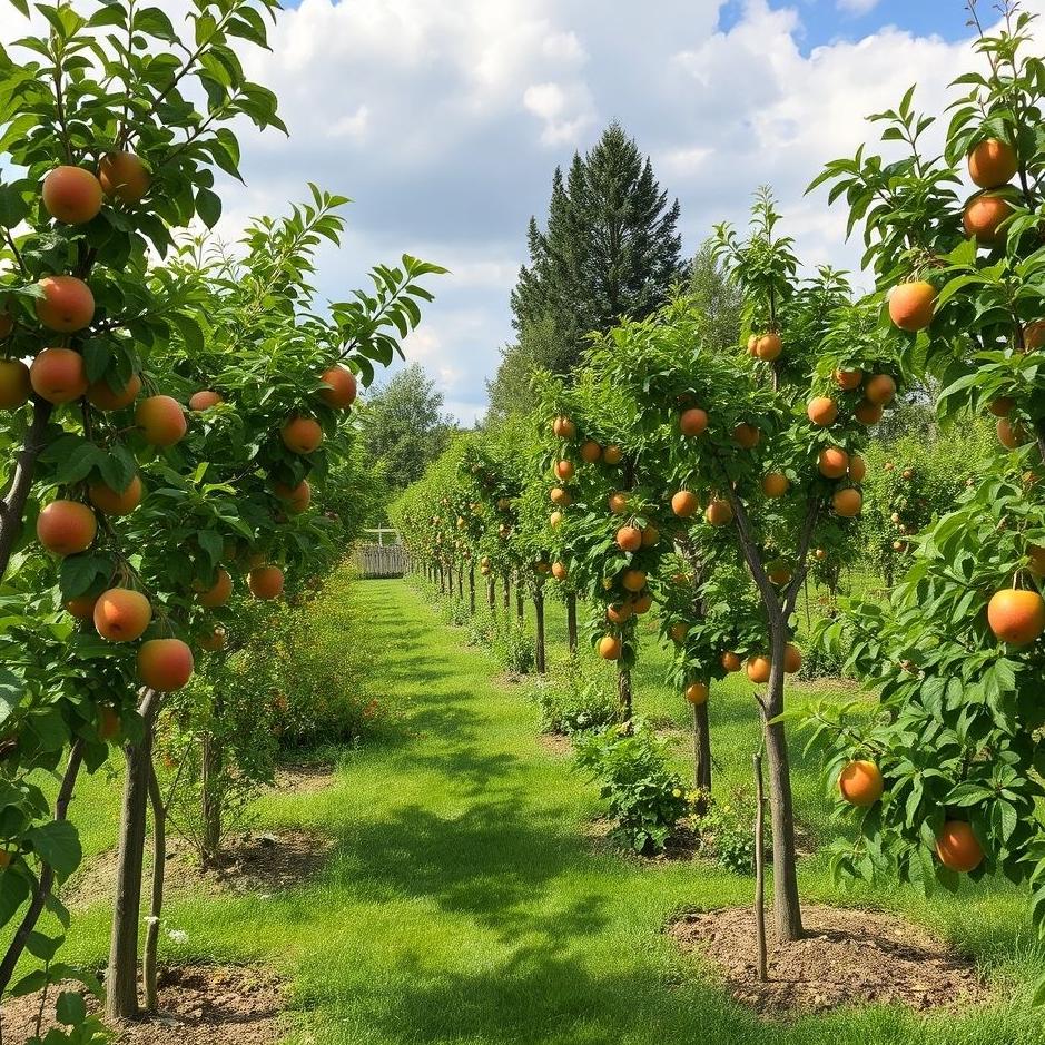Dream : Garden with fruit trees in a dream