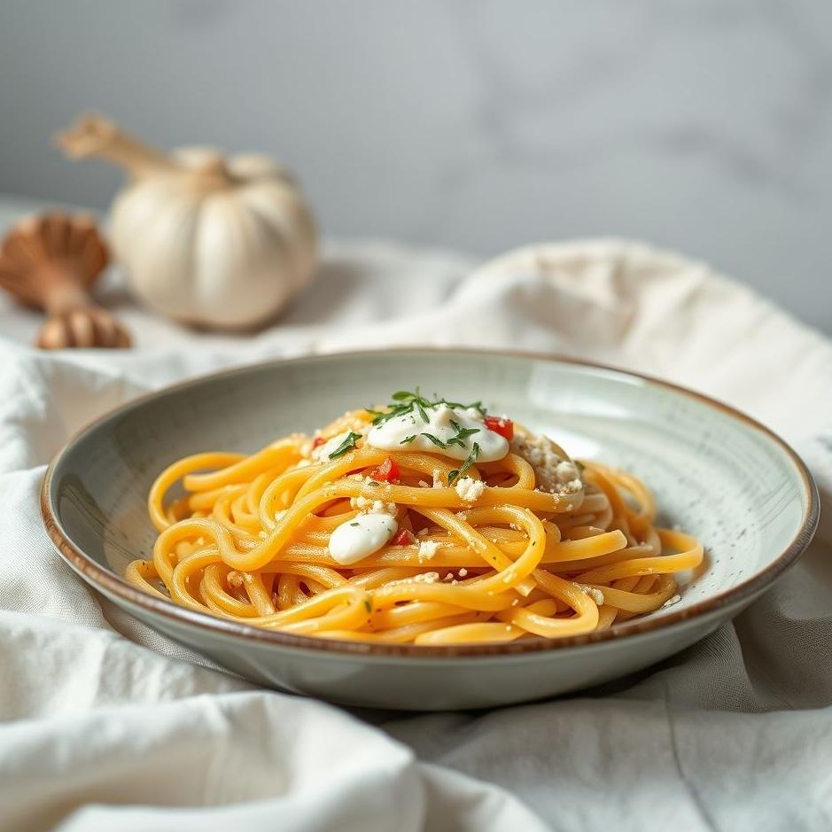 Dream : Garlic yogurt pasta in a dream