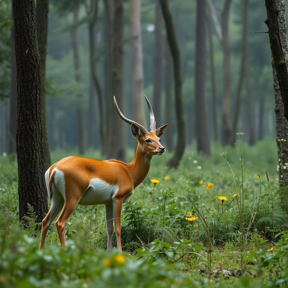 Dream : Gazelle in the forest in a dream