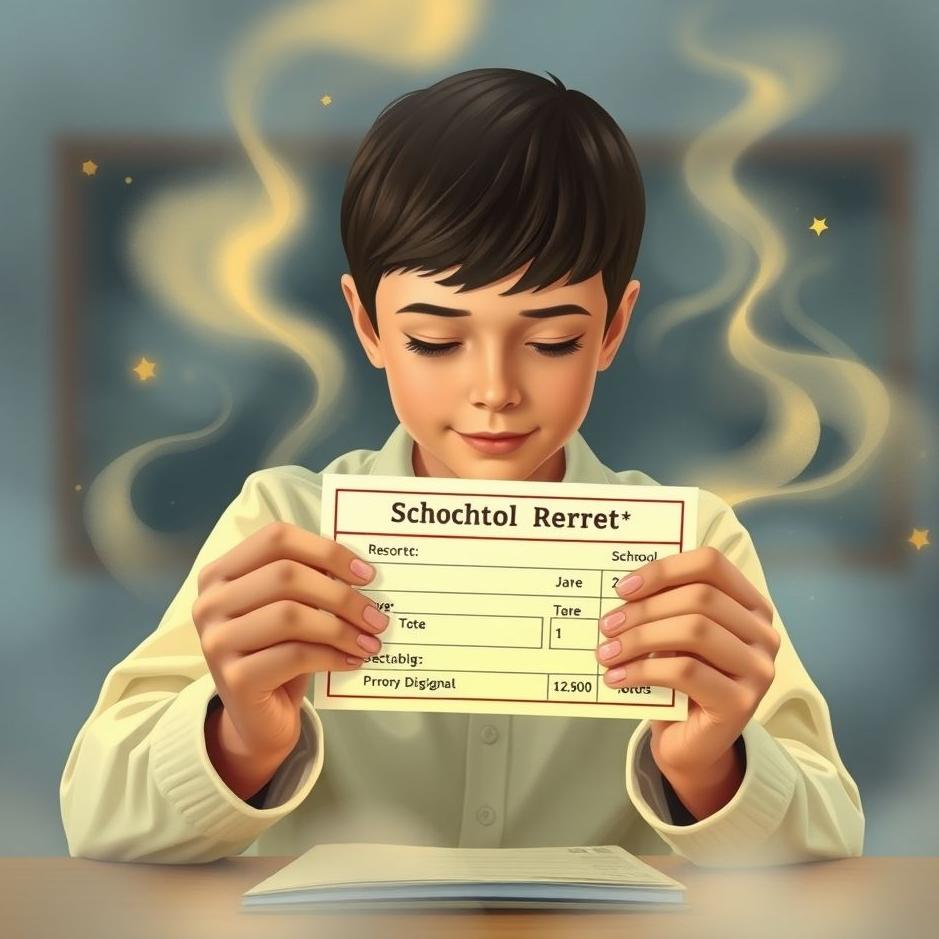 Dream : Getting a school report card in a dream