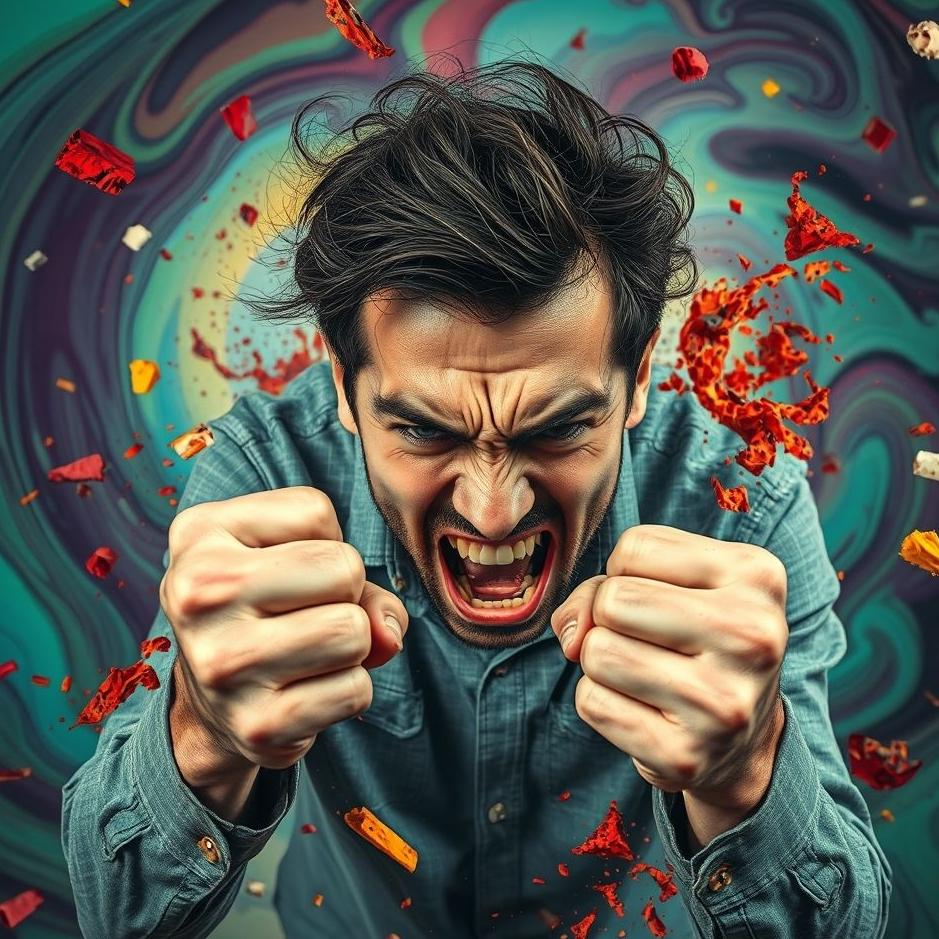 Dream : Getting angry and making a mess in a dream